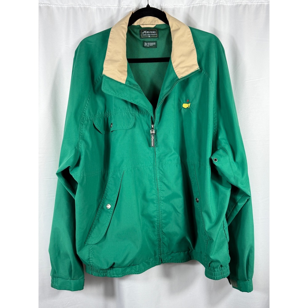 VTG Masters Collection XL Golf Jacket Green Full Zip Mesh Lined Augusta National